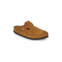 Chodaki Birkenstock BOSTON SFB. Brązowe klapki damskie Birkenstock, bez wzorów, bez obcasa. W wyprzedaży za 351,20 zł.