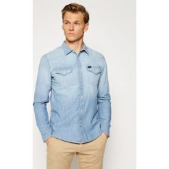 Koszula Lee Western L643NSOF. Niebieskie koszule męskie Lee, xxl, bez wzorów, z bawełny, casualowe, bez kołnierzyka, bez rękawów. Za 259,00 zł.