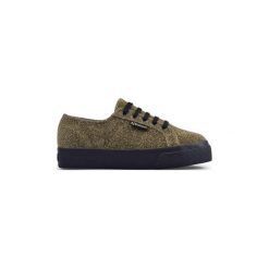 Buty Superga 2730 Jerseyglitterw 994 Black Gold. Żółte trampki i tenisówki damskie Superga, bez wzorów, bez zapięcia. Za 181,76 zł.