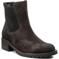 Botki GABOR - 76.091.39 Dark Grey. Szare botki damskie skórzane marki Gabor, na obcasie. W wyprzedaży za 299,00 zł.