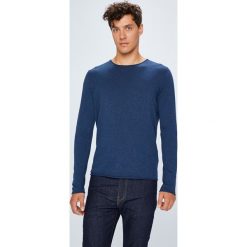 Selected - Sweter. Niebieskie swetry męskie Selected, s, bez wzorów, z jedwabiu, z okrągłym kołnierzem, bez kaptura. W wyprzedaży za 79,90 zł.