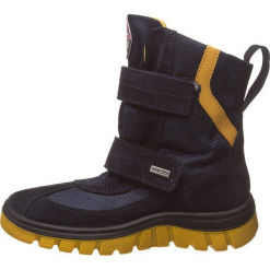 Kozaki "Ceri" w kolorze granatowym. Niebieskie buty zimowe chłopięce marki Naturino, z materiału. W wyprzedaży za 215,95 zł.