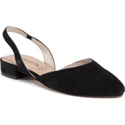 Sandały TAMARIS - 1-29401-24 Black 001. Czarne klapki damskie Tamaris, bez wzorów, z zamszu, bez obcasa, na obcasie. Za 199,00 zł.