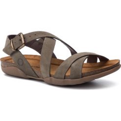 Sandały TAMARIS - 1-28601-22 Taupe Nubuc 377. Zielone klapki damskie Tamaris, bez wzorów, ze skóry, bez obcasa. W wyprzedaży za 169,00 zł.