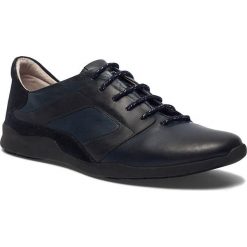 Skórzane sneakersy "Jardins" w kolorze granatowym. Niebieskie trampki i tenisówki damskie TBS. W wyprzedaży za 149,95 zł.