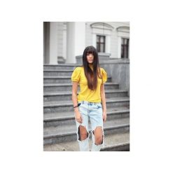 Bluzka Chiara Golf Yellow Short. Żółte bluzki damskie Elevenstory, s, bez wzorów, z elastanu, z golfem, bez rękawów. Za 69,30 zł.