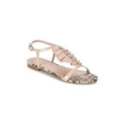 Sandały KG by Kurt Geiger NAPA. Brązowe sandały damskie marki KG by Kurt Geiger, bez wzorów, bez obcasa, bez zapięcia. Za 327,20 zł.
