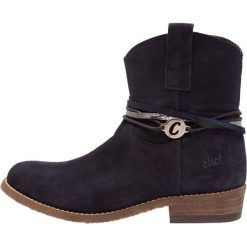 Buty zimowe damskie: clic! Botki kowbojki i motocyklowe afelpado azul/metalave antracit/douro indigo