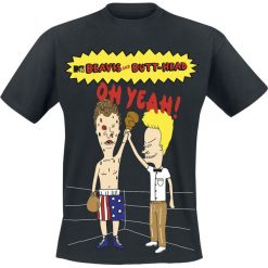 Beavis And Butt-Head Oh Yeah! T-Shirt czarny. Czarne t-shirty męskie Beavis And Butt-Head, l, bez wzorów, bez kołnierzyka. Za 74,90 zł.