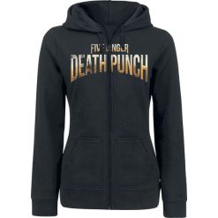 Bluzy damskie: Five Finger Death Punch Grenade Shield Bluza z kapturem rozpinana damska czarny