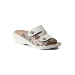LASOCKI RST-4751-02. Białe klapki damskie Lasocki, bez wzorów, ze skóry, bez obcasa. Za 99,99 zł.