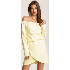 Żółta Sukienka Viviany. Żółte sukienki damskie Renee, s, bez wzorów, bez kołnierzyka, bez rękawów, mini. Za 79,99 zł.