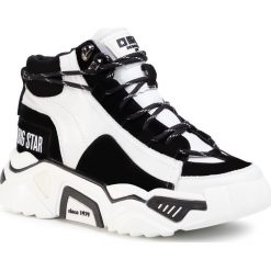 Sneakersy BIG STAR - FF274A531A White/Black. Czarne półbuty damskie BIG STAR, na co dzień, bez wzorów, ze skóry ekologicznej, retro, bez obcasa, bez zapięcia. Za 309,00 zł.