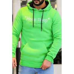 Bluza męska BERGER LIME. Zielone bluzy męskie Bluza męska BERGER LIME, s, bez wzorów, z kapturem, bez rękawów, z kapturem. W wyprzedaży za 99,00 zł.