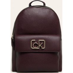 Calvin Klein - Plecak. Czarne plecaki damskie Calvin Klein, bez wzorów, ze skóry ekologicznej, eleganckie. W wyprzedaży za 449,90 zł.