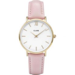 Zegarki damskie: Zegarek damski Gold White Pink Cluse Minuit CL30020
