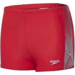 Speedo Star Kick Logo Panel Aquashort 30. Różowe kąpielówki chłopięce marki Speedo, w paski. W wyprzedaży za 79,00 zł.