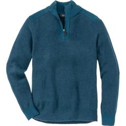 Sweter ze stójką Regular Fit bonprix niebieskozielony melanż. Niebieskie swetry męskie marki bonprix, s, bez wzorów, z dzianiny, ze stójką, bez kaptura. Za 34,99 zł.