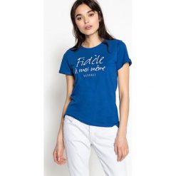 Gładka koszulka z okrągłym dekoltem z krótkim rękawem. Niebieskie t-shirty damskie marki KAPORAL 5, s, z bawełny, z okrągłym kołnierzem, z krótkim rękawem. Za 88,16 zł.