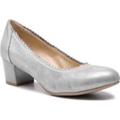 Półbuty CAPRICE - 9-22304-22 Silver Glitter 944. Szare półbuty damskie Caprice, bez wzorów, z zamszu, bez obcasa, na obcasie, bez zapięcia. W wyprzedaży za 189,00 zł.
