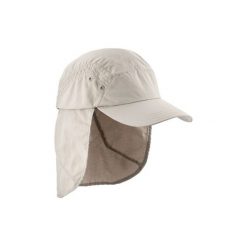 Czapka trekkingowa z daszkiem TREK 900. Brązowe czapki damskie FORCLAZ, z poliesteru. Za 44,99 zł.