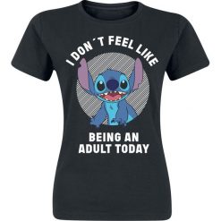 Bluzki damskie: Lilo & Stitch Adult Koszulka damska czarny