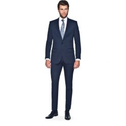 Garnitur lentini 315 granatowy slim fit. Niebieskie garnitury męskie Recman. Za 899,00 zł.
