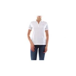 Koszulki polo z krótkim rękawem Tommy Hilfiger WW0WW24911 ELORA. Białe koszulki damskie TOMMY HILFIGER, s, bez wzorów, polo, z krótkim rękawem. Za 277,15 zł.