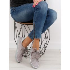 Trampki damskie szare CASSIUS. Szare buty sportowe damskie FunKee.pl, bez wzorów, z tkaniny, sportowe. Za 95,99 zł.