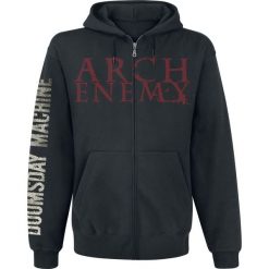 Bluzy męskie: Arch Enemy Doomsday machine Bluza z kapturem rozpinana czarny