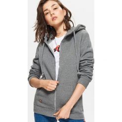 Zapinana bluza z kapturem - Szary. Szare bluzy z kapturem damskie marki DOMYOS, z bawełny. Za 79,99 zł.