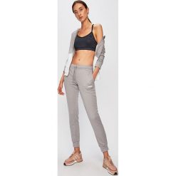 Adidas - Dres. Szare bluzy damskie Adidas, z poliesteru, z kapturem. Za 279,90 zł.