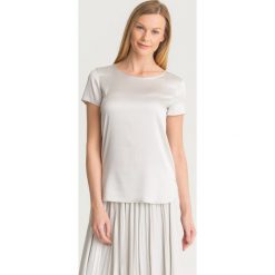 BLUZKA CORTONA Max Mara Leisure. Szare bluzki damskie Max Mara Leisure, s, z aplikacjami, z elastanu, z okrągłym kołnierzem, bez rękawów. Za 407,40 zł.