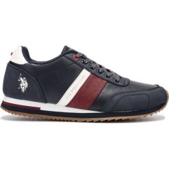 U.S. Polo Assn Vance1 Tenisówki Czarny Niebieski. Niebieskie trampki męskie U.S. Polo Assn., bez wzorów, z materiału, na sznurówki. Za 395,95 zł.