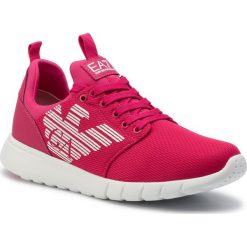 Sneakersy EA7 EMPORIO ARMANI - X8X007 XCC02 00056 Bright Rose/White Training. Czerwone półbuty damskie EA7 Emporio Armani, z tworzywa sztucznego. W wyprzedaży za 369,00 zł.