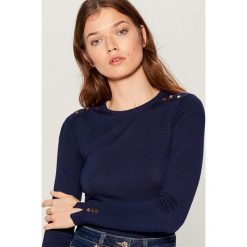Dopasowany sweter - Niebieski. Niebieskie swetry damskie Mohito, s, bez wzorów, bez rękawów, bez kaptura. Za 59,99 zł.
