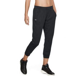 Spodnie dresowe damskie: Under Armour Spodnie damskie TB Balance Mesh Loose Crop czarne r. XS (1305469-001)
