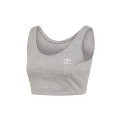 Topy na ramiączkach / T-shirty bez rękawów adidas Krótka koszulka Styling Complements. Szare koszulki damskie marki Adidas, bez wzorów, bez kołnierzyka. Za 129,00 zł.