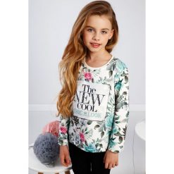Miętowa kwiecista bluza dziewczęca NDZ7824. Zielone bluzy dziewczęce Fasardi. Za 44,00 zł.