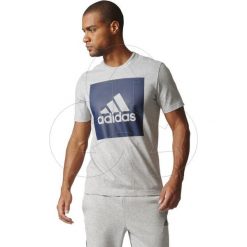 Koszulka męska adidas T-shirt S98725. Szare koszulki męskie Adidas, s, bez wzorów, klasyczne, z klasycznym kołnierzykiem, bez rękawów. Za 98,00 zł.