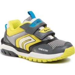 Sneakersy GEOX - J Tuono B. A J02AXA 014BU C1267 S Dk Grey/Lime. Szare trampki chłopięce Geox, bez wzorów, ze skóry ekologicznej, na rzepy. W wyprzedaży za 199,00 zł.