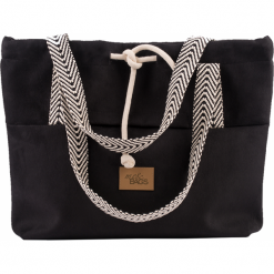 Torebka shopper "BAGGERKA", kolor czarny. Czarne torby damskie na zakupy me&BAGS, bez wzorów, na ramię, duże, bez dodatków. Za 219,00 zł.