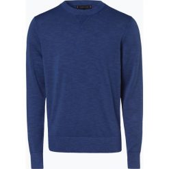 Tommy Hilfiger - Sweter męski, niebieski. Niebieskie swetry męskie marki TOMMY HILFIGER, m, bez wzorów, z bawełny, bez kołnierzyka, bez kaptura. Za 579,95 zł.