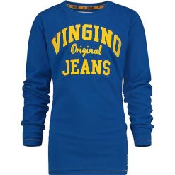 Koszulka "Jeriah" w kolorze niebieskim. Niebieskie t-shirty chłopięce Vingino, z nadrukiem, z bawełny, z długim rękawem. W wyprzedaży za 49,95 zł.
