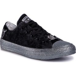 Trampki CONVERSE - Ctas Ox 563722C Black/Silver/White. Czarne półbuty damskie Converse, bez wzorów, z gumy, bez zapięcia. Za 329,00 zł.