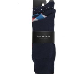 SKARPETKI MĘSKIE. Czarne skarpetki męskie marki Top Secret, w kropki, z dzianiny. Za 29,99 zł.