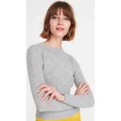 Azurowy sweter - Jasny szary. Szare swetry damskie Reserved, s, bez wzorów, bez rękawów, bez kaptura. Za 79,99 zł.