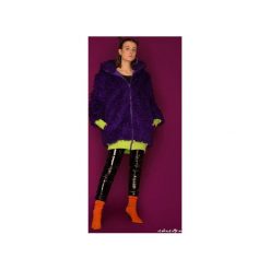 FakaFutro- Fake Fur- True Luv. Fioletowe kurtki damskie marki Orientalion, z haftami, z futra, bez kaptura. Za 950,00 zł.