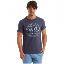 Polo Club C.H.A T-Shirt Męski M Niebieski. Niebieskie koszulki męskie Polo Club C.H..A, m, bez wzorów, polo, bez rękawów. W wyprzedaży za 109,00 zł.
