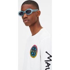 Koszulka z długim rękawem Maui and Sons. Białe koszulki męskie Pull&Bear, m, bez wzorów, bez kołnierzyka, z długim rękawem, długie. Za 69,90 zł.